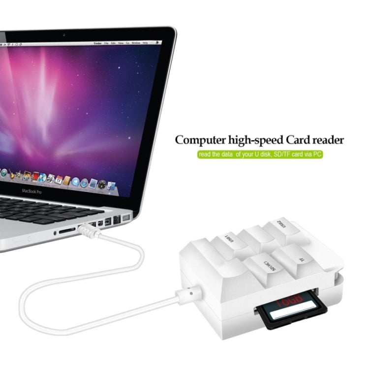 K619 2 in 1 Micro USB OTG HUB SD(HC)/TF Smart Card Reader 2 Ports USB HUB for Galaxy S6 / S5 / Note 5 / Note 4 / Note III / Android Phone