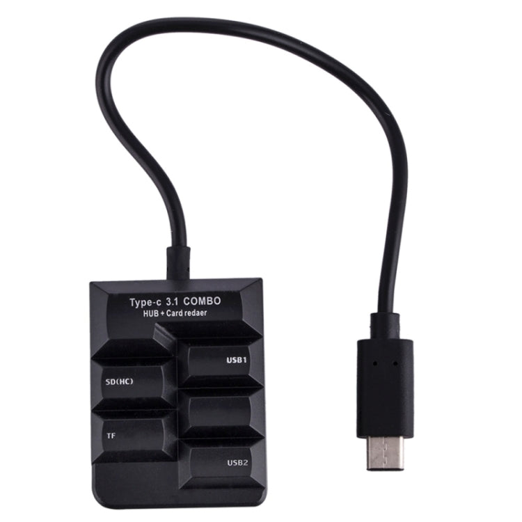 T-633 USB-C 3.1 / Type-C 2 Ports USB HUB SD(HC) / TF Card Reader