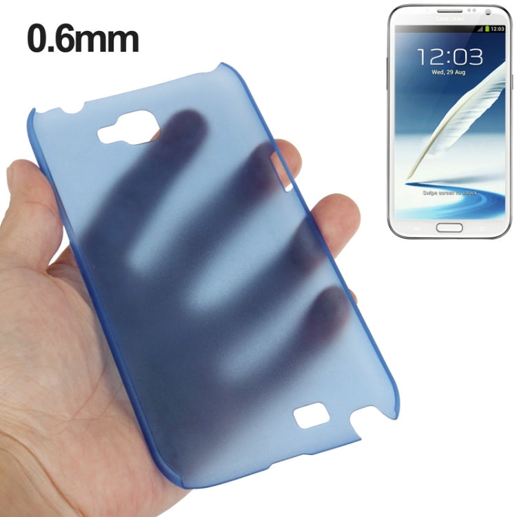 0.6mm Ultra Thin Translucent Plastic Case for Galaxy Note II / N7100
