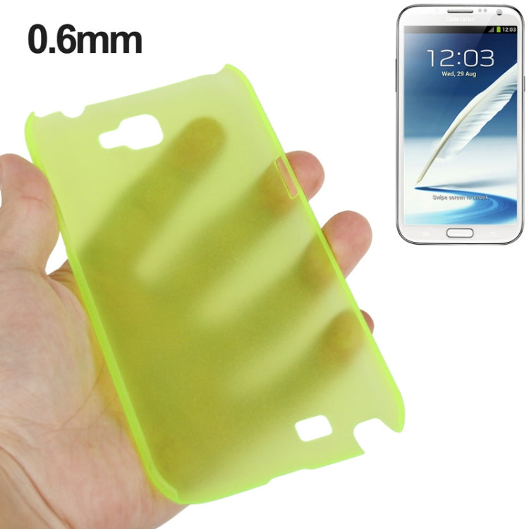 0.6mm Ultra Thin Translucent Plastic Case for Galaxy Note II / N7100