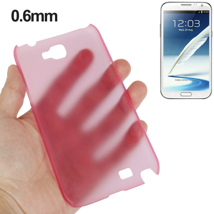 0.6mm Ultra Thin Translucent Plastic Case for Galaxy Note II / N7100