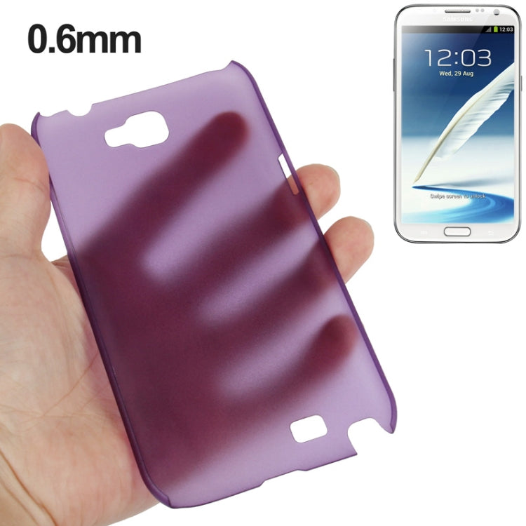 0.6mm Ultra Thin Translucent Plastic Case for Galaxy Note II / N7100
