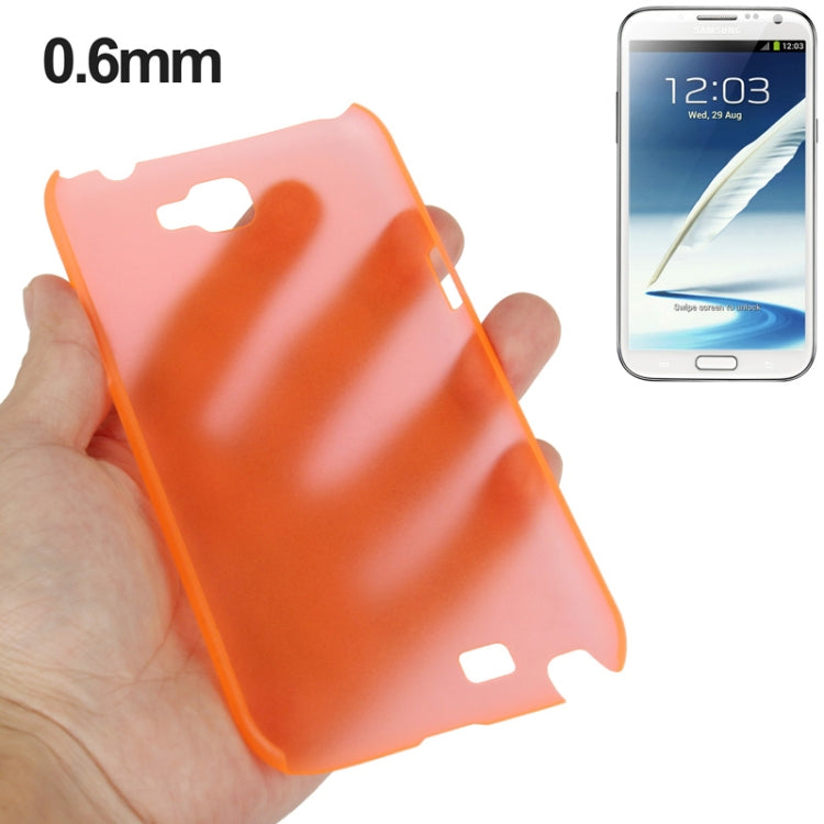 0.6mm Ultra Thin Translucent Plastic Case for Galaxy Note II / N7100