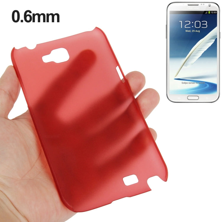 0.6mm Ultra Thin Translucent Plastic Case for Galaxy Note II / N7100