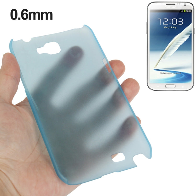 0.6mm Ultra Thin Translucent Plastic Case for Galaxy Note II / N7100