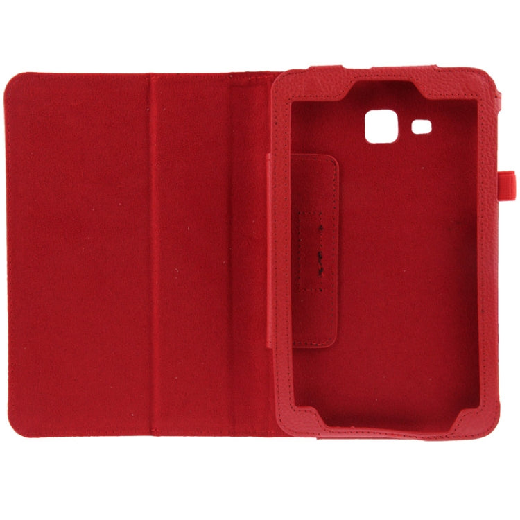 Litchi Texture Flip Leather Case with Holder for Galaxy Tab 3 Lite T110 / T111