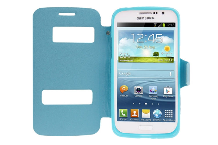 Pebble Texture Flip Leather Case with Call Display ID for Galaxy Grand 2 / G7102 / G7106