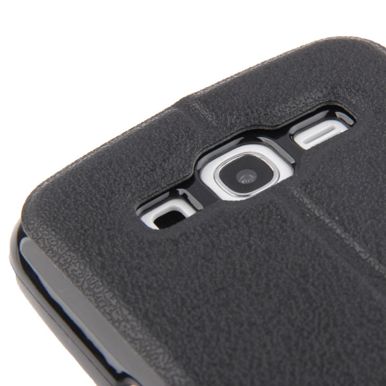 Pebble Texture Flip Leather Case with Call Display ID for Galaxy Grand 2 / G7102 / G7106
