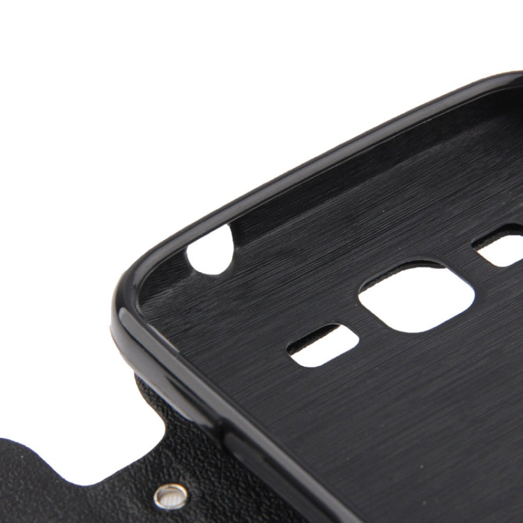Pebble Texture Flip Leather Case with Call Display ID for Galaxy Grand 2 / G7102 / G7106