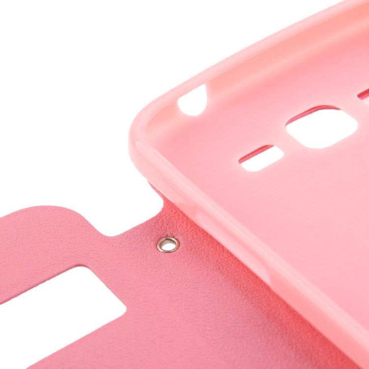 Pebble Texture Flip Leather Case with Call Display ID for Galaxy Grand 2 / G7102 / G7106