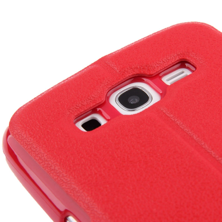 Pebble Texture Flip Leather Case with Call Display ID for Galaxy Grand 2 / G7102 / G7106