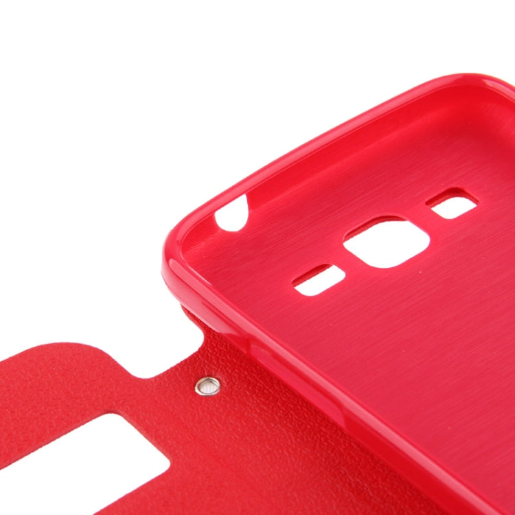 Pebble Texture Flip Leather Case with Call Display ID for Galaxy Grand 2 / G7102 / G7106