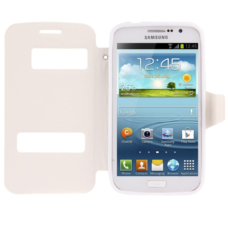 Pebble Texture Flip Leather Case with Call Display ID for Galaxy Grand 2 / G7102 / G7106