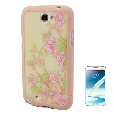 Flowers Pattern Detachable Plastic Protection Case for Galaxy Note II / N7100