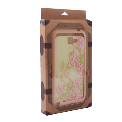 Flowers Pattern Detachable Plastic Protection Case for Galaxy Note II / N7100