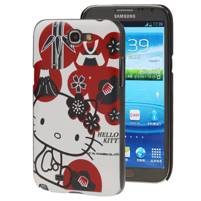 Embossed Effect Fantasy Hello Kitty Pattern Plastic Protective Case for Galaxy Note II / N7100