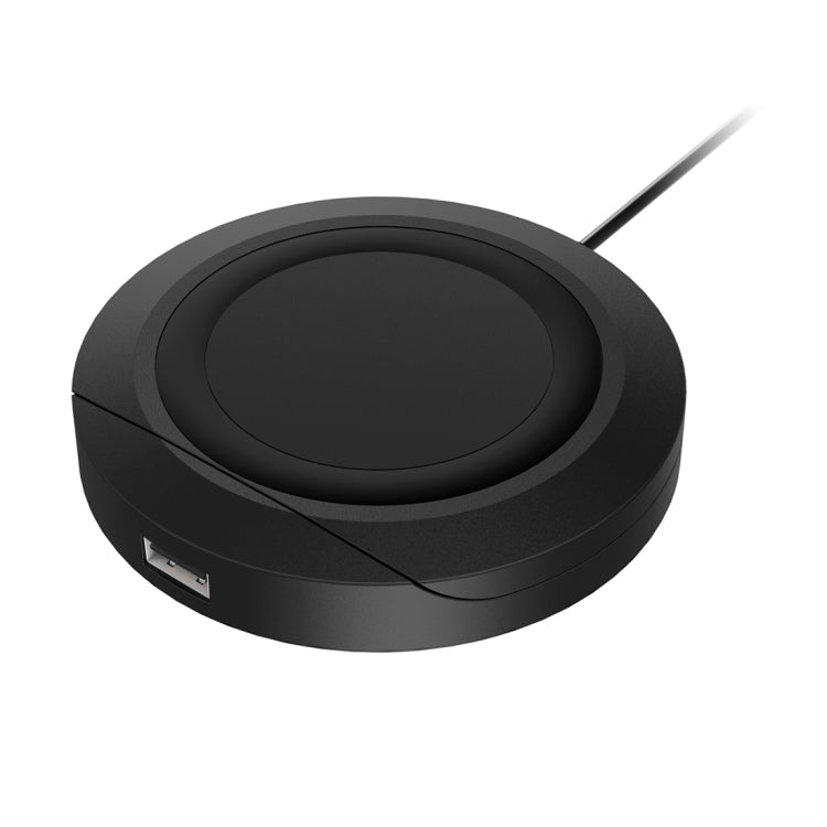 TX1801 Desktop Fast Charging Qi Wireless Charger Pad with Indicator Light, For iPhone, Galaxy, Huawei, Xiaomi, LG, HTC and Other Smart Phones(Black)