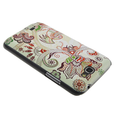 Abstract Flowers Pattern Plastic Protective Case for Galaxy Note II / N7100