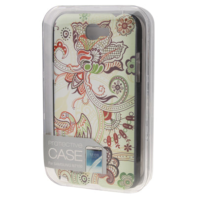 Abstract Flowers Pattern Plastic Protective Case for Galaxy Note II / N7100