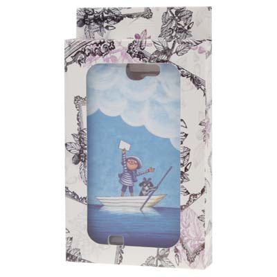 Cartoon Jimmy Starry Starry Night Series Luminous Skin Plastic Case for Galaxy Note II / N7100