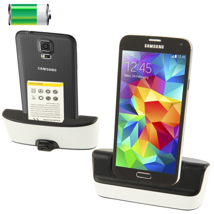2 in 1 Data Sync Charging Dock Cradle with Spare Battery Slot for Galaxy S5 / G900