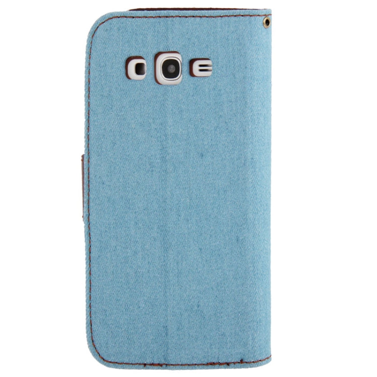Denim Texture Leather Case with Credit Card Slots & Holder for Galaxy Grand 2 / N7106