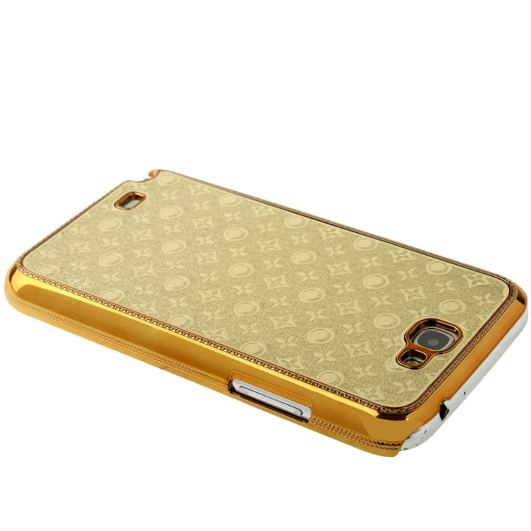 High-quality Embossed  Decorative Pattern Plating Skinning Plastic Case for Galaxy Note II / N7100 (Golden)(Silver)