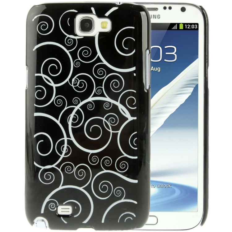 Spiral Decorative Pattern Smooth Surface Plastic Case for Galaxy Note II / N7100