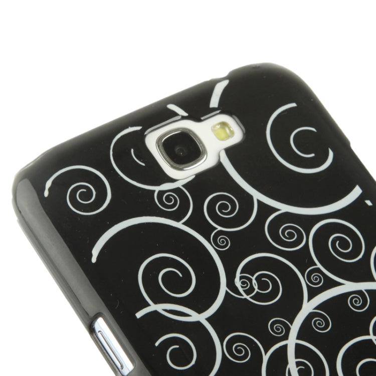 Spiral Decorative Pattern Smooth Surface Plastic Case for Galaxy Note II / N7100
