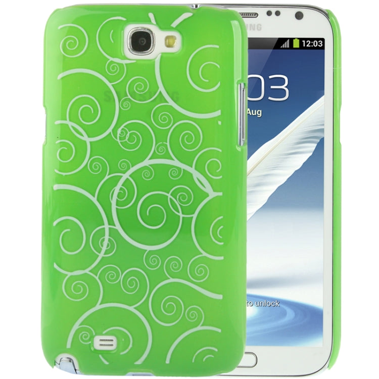 Spiral Decorative Pattern Smooth Surface Plastic Case for Galaxy Note II / N7100