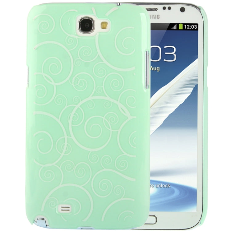 Spiral Decorative Pattern Smooth Surface Plastic Case for Galaxy Note II / N7100