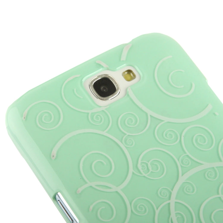 Spiral Decorative Pattern Smooth Surface Plastic Case for Galaxy Note II / N7100
