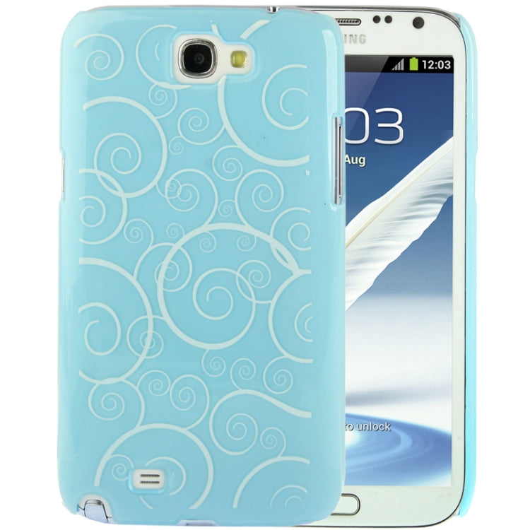 Spiral Decorative Pattern Smooth Surface Plastic Case for Galaxy Note II / N7100