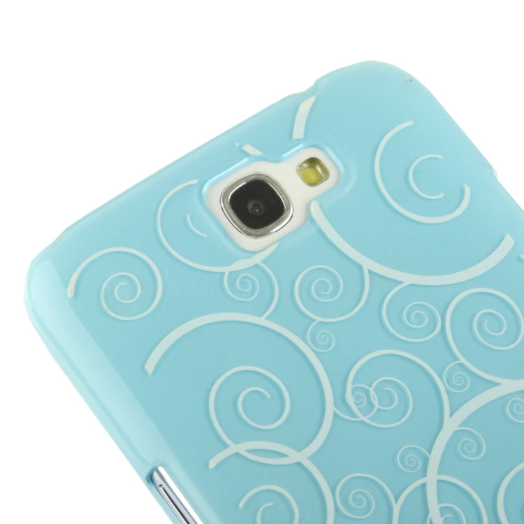 Spiral Decorative Pattern Smooth Surface Plastic Case for Galaxy Note II / N7100
