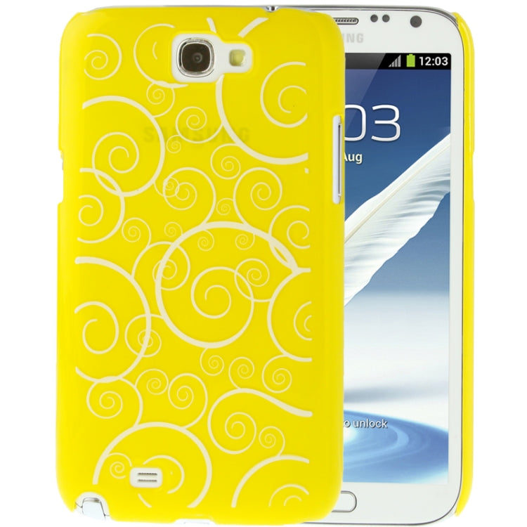 Spiral Decorative Pattern Smooth Surface Plastic Case for Galaxy Note II / N7100