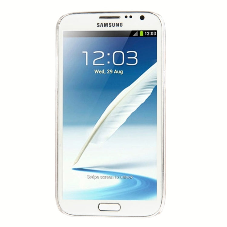 Luxury Grid Pattern Diamond Encrusted Plastic Case for Galaxy Note II / N7100