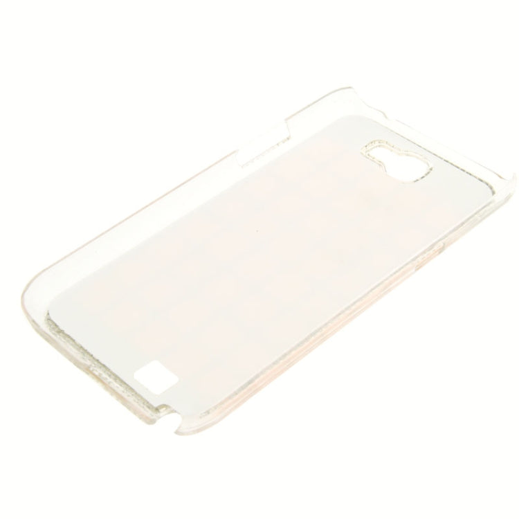 Luxury Grid Pattern Diamond Encrusted Plastic Case for Galaxy Note II / N7100