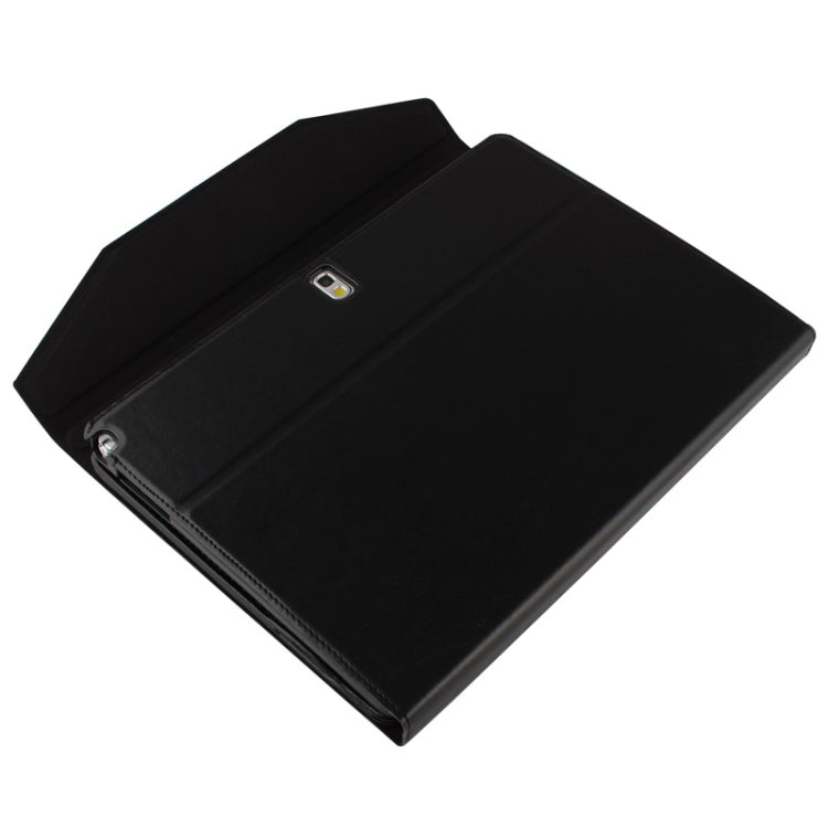 Bluetooth 3.0 ABS Hard Key Keyboard and Crazy Horse Texture Leather Tablet Case with Holder for Galaxy Note 10.1 2014 Editon P600 / Tab Pro T520(Black)