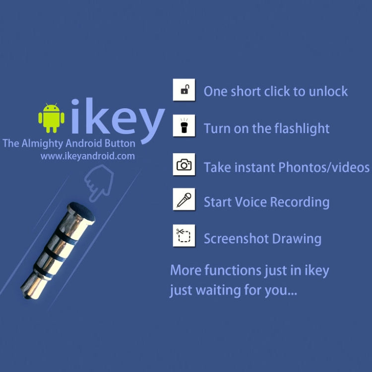 iKey Quick Button Smart Phone Dustproof Plug for Android Cell Phone Headphone Dust Plug