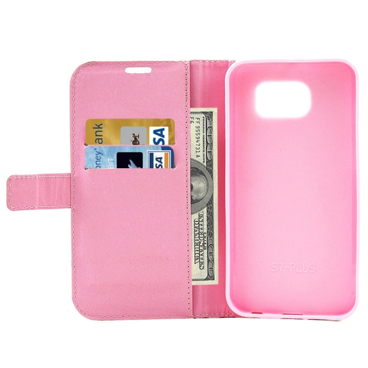 Shopping Girl Pattern Diamond Encrusted Horizontal Flip Leather Case with Holder & Card Slots & Wallet for Galaxy S7 Plus