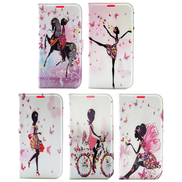 Shopping Girl Pattern Diamond Encrusted Horizontal Flip Leather Case with Holder & Card Slots & Wallet for Galaxy S7 Plus