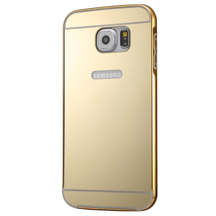 For Galaxy S7 / G930 Fashionable Electroplating PC Push Pull Back Shell Cover + Metal Bumper Frame