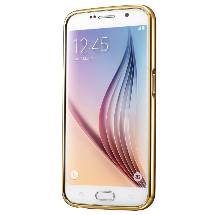 For Galaxy S7 / G930 Fashionable Electroplating PC Push Pull Back Shell Cover + Metal Bumper Frame