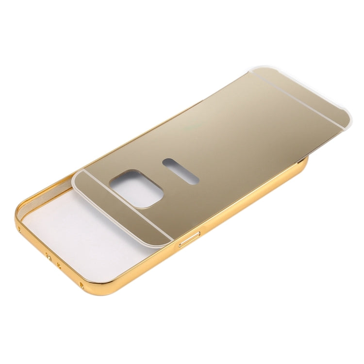 For Galaxy S7 / G930 Fashionable Electroplating PC Push Pull Back Shell Cover + Metal Bumper Frame