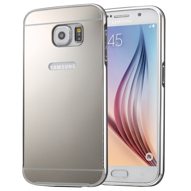 For Galaxy S7 / G930 Fashionable Electroplating PC Push Pull Back Shell Cover + Metal Bumper Frame