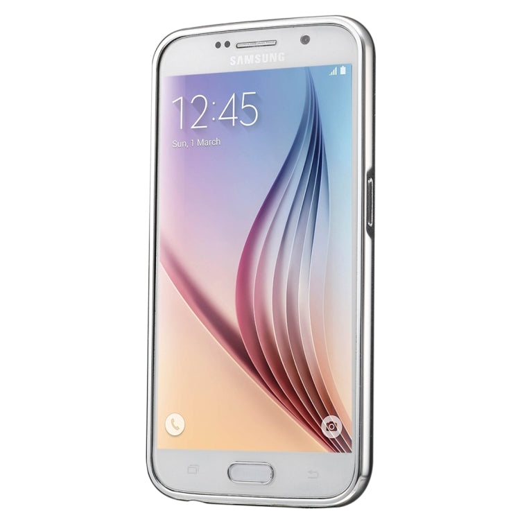 For Galaxy S7 / G930 Fashionable Electroplating PC Push Pull Back Shell Cover + Metal Bumper Frame