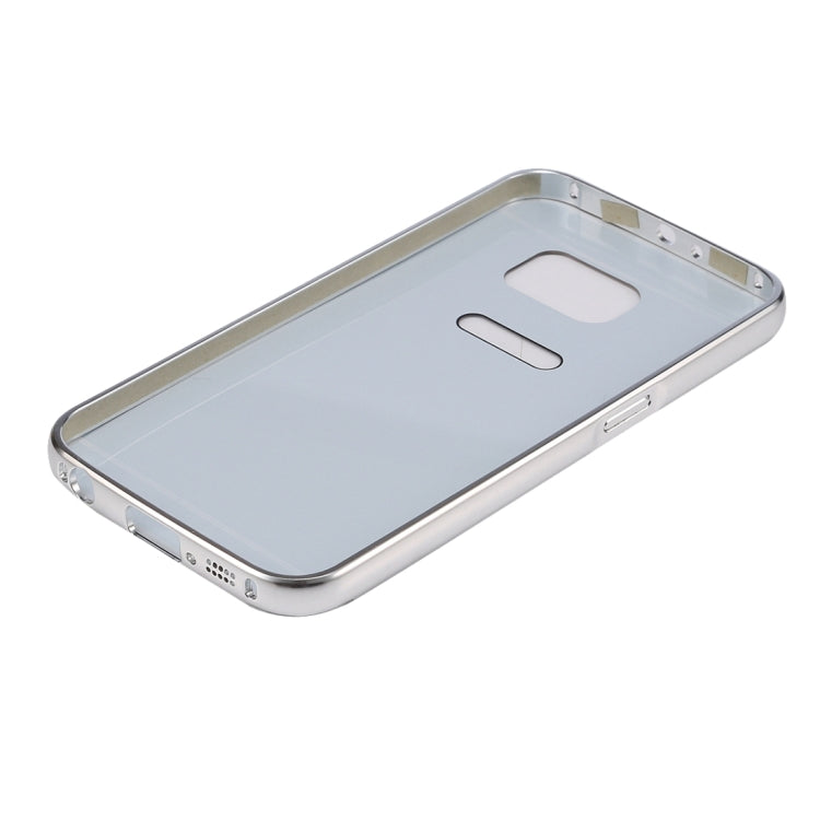 For Galaxy S7 / G930 Fashionable Electroplating PC Push Pull Back Shell Cover + Metal Bumper Frame