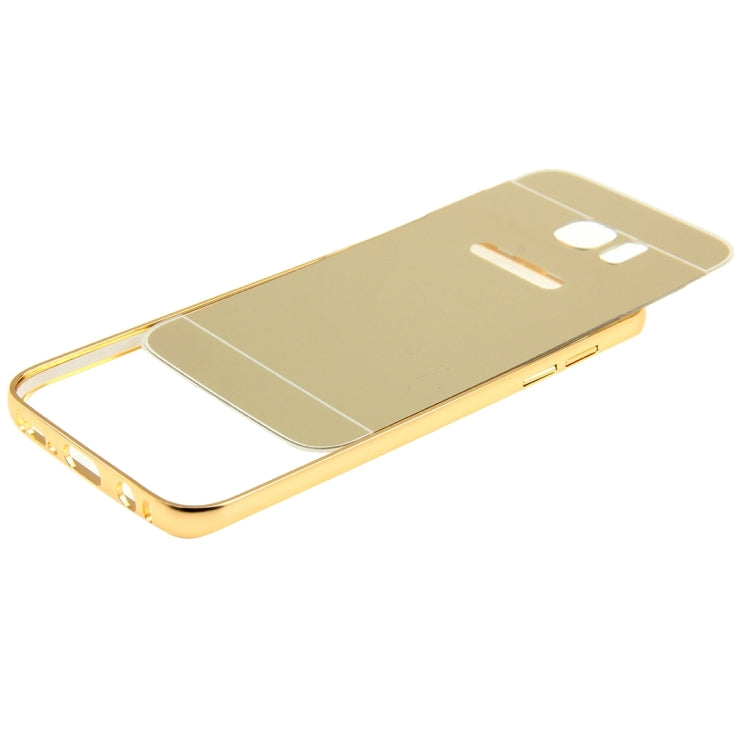 For Galaxy S7 Edge / G935 Fashionable Electroplating PC Push Pull Back Shell Cover + Metal Bumper Frame