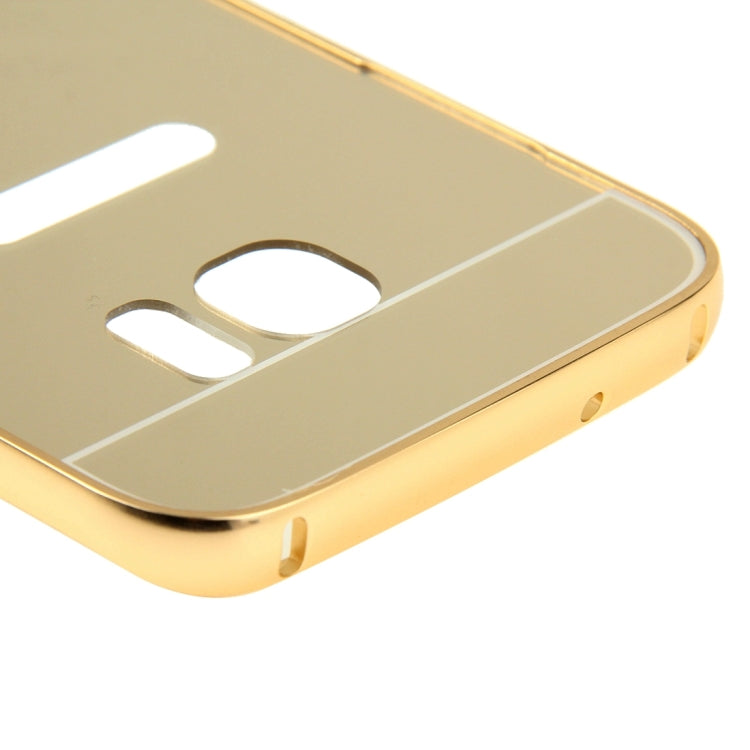 For Galaxy S7 Edge / G935 Fashionable Electroplating PC Push Pull Back Shell Cover + Metal Bumper Frame