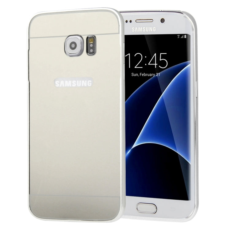 For Galaxy S7 Edge / G935 Fashionable Electroplating PC Push Pull Back Shell Cover + Metal Bumper Frame